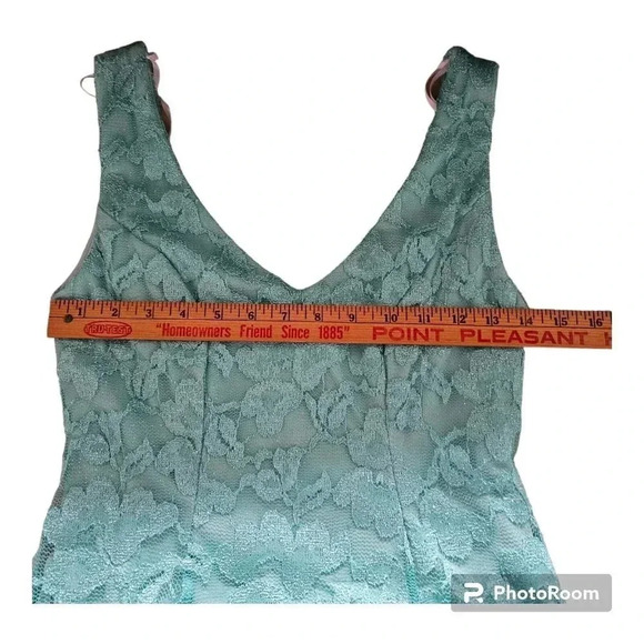 B.Smart Size 5 Mint Green Lace Overllay Fit Short Formal Evening Prom Dress - Picture 3 of 16